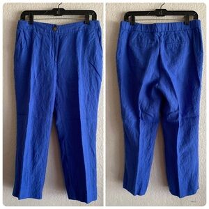 Talbots Blue Linen Pants